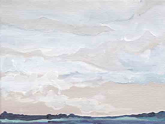 Kamdon Kreations KAM397 - KAM397 - Blueish Feeling    - 16x12 Coastal, Abstract, Landscape, Blue & White, Textual Art from Penny Lane