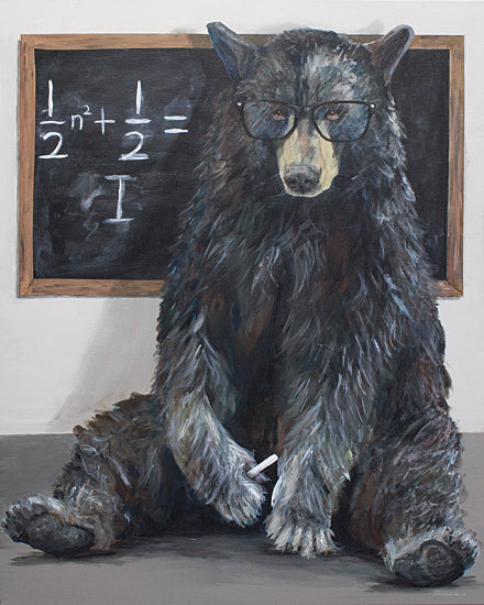 Kamdon Kreations KAM433 - KAM433 - Bearing School - 12x16 Bear, Chalkboard, Glasses, School, Whimsical from Penny Lane