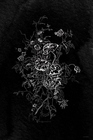 Kamdon Kreations KAM446 - KAM446 - Lacey Flowers - 12x18 Lacey Flowers, Flowers, White Flowers, Black & White from Penny Lane