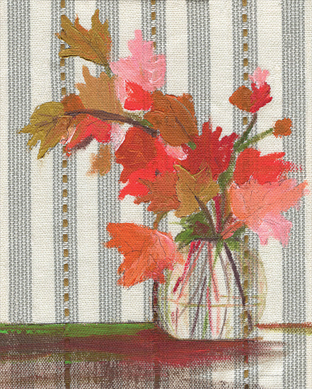 Kamdon Kreations KAM474 - KAM474 - Fall Leaves - 12x16 Fall, Fall Leaves, Embroidery, Needlework, Vase, Arrangement, Nature from Penny Lane