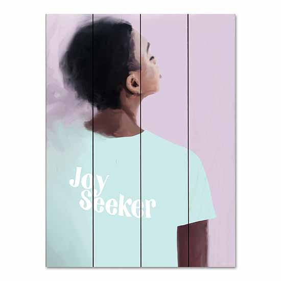 Kamdon Kreations KAM563PAL - KAM563PAL - Joy Seeker - 12x16 Joy Seeker, Black Art, Woman, Motivational, Typography, Signs from Penny Lane