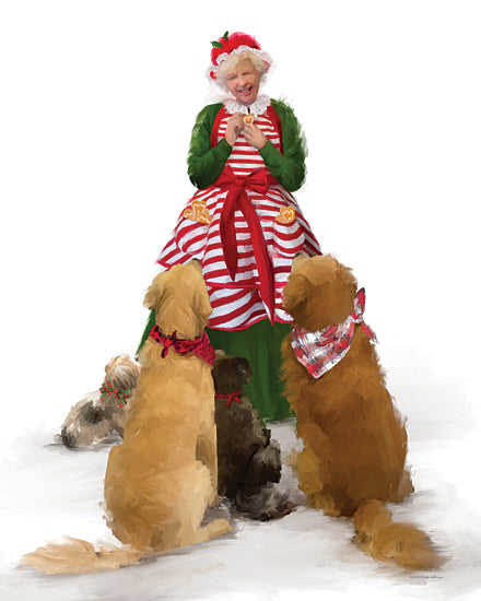 Kamdon Kreations KAM570 - KAM570 - Just One Treat - 12x16 Christmas, Holidays, Mrs. Claus, Dogs, Pets, Treats from Penny Lane
