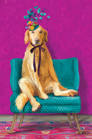 Kamdon Kreations KAM573 - KAM573 - Duchess - 12x18 Dog, Golden Retriever, Whimsical, Chair, Hat from Penny Lane