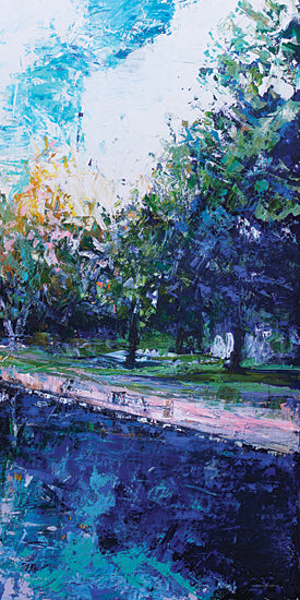 Kamdon Kreations KAM581 - KAM581 - Mile River 3 - 9x18 Abstract, Trees, Path, River, Blue, Purple, Brush Strokes, Landscape from Penny Lane