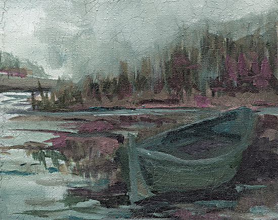 Kamdon Kreations KAM584 - KAM584 - Old Fishing Boat - 16x12 Abstract, Old Fishing Boat, Lake, Canoe, Dark Colors from Penny Lane