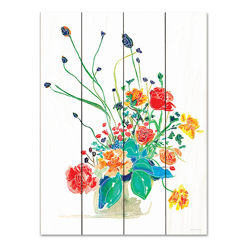 Kamdon Kreations KAM695PAL - KAM695PAL - Tropical Punch - 12x16 Flowers, Bouquet, Tropical, Bright Colors, Vase, Decorative from Penny Lane