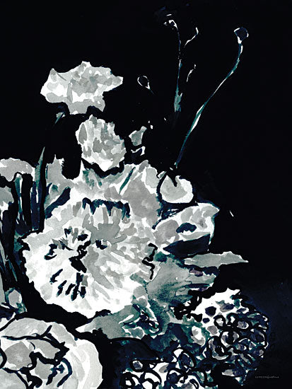 Kamdon Kreations KAM832 - KAM832 - In the Middle of the Night - 12x16 Abstract, Flowers, Black & White, Contemporary, Botanical from Penny Lane