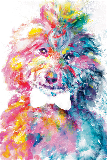 Kamdon Kreations KAM892 - KAM892 - Mr. In the Rain - 12x18 Whimsical, Dog, Pets, Bow Tie, Cap, Rainbow Colored, Watercolor from Penny Lane