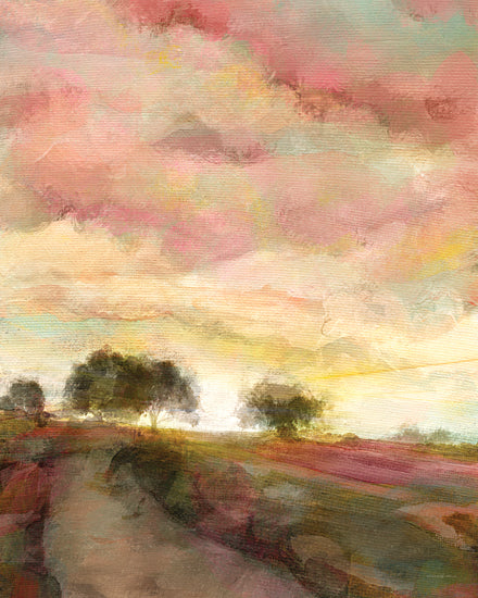 Kamdon Kreations KAM899 - KAM899 - Soleil - 12x16 Abstract, Landscape, Path, Trees, Sky, Clouds, Red Sky, Watercolor from Penny Lane