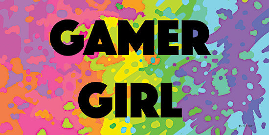 Katie Conley Art KCA211 - KCA211 - Gamer Girl - 18x9 Tween, Games, Gaming, Video Games, Gamer Girl, Typography, Signs, Textual Art, Rainbow Colors from Penny Lane