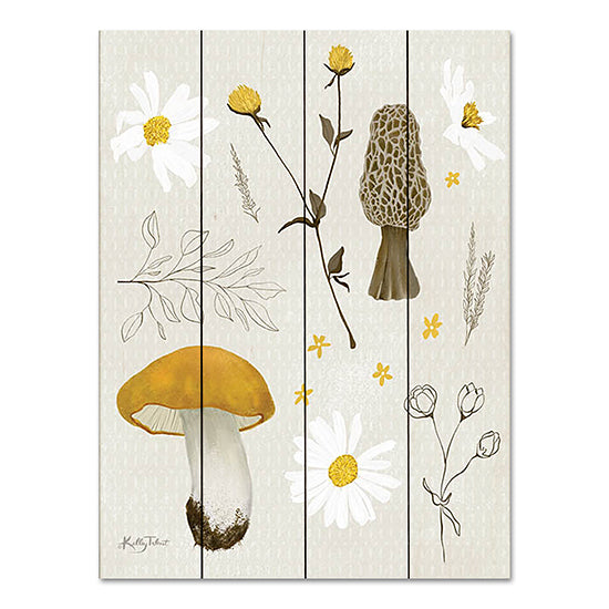 Kelley Talent KEL339PAL - KEL339PAL - Woodland Clearing - 12x16 Woodland Clearing, Mushrooms, Flowers, Neutral Palette from Penny Lane