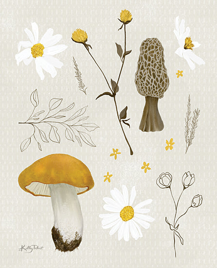 Kelley Talent KEL339 - KEL339 - Woodland Clearing - 12x16 Woodland Clearing, Mushrooms, Flowers, Neutral Palette from Penny Lane