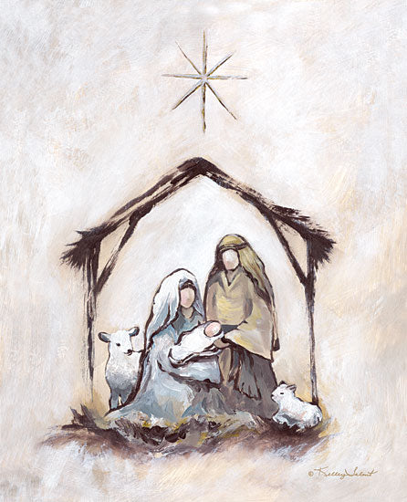 Kelley Talent KEL415 - KEL415 - The First Noel    - 12x16 Christmas, Holidays, Nativity, Holy Family, Manger, Sheep, Star, Abstract, Mary, Joseph, Jesus, Religious from Penny Lane