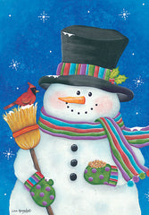 KEN1097 - Snowman with Broom - 12x18