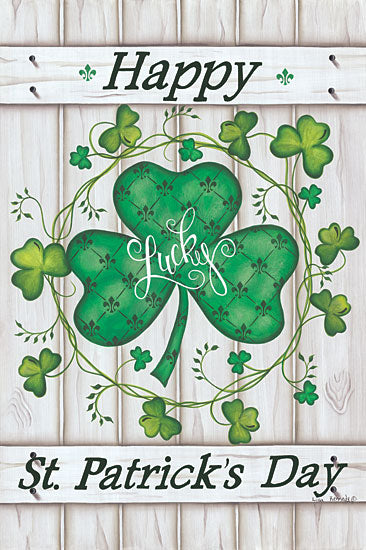 Lisa Kennedy KEN1177 - KEN1177 - St. Patrick's Day - 12x18 St. Patrick's Day, Clovers, Irish, Wood Background, Signs from Penny Lane