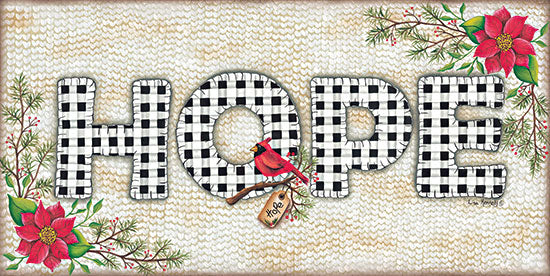 Lisa Kennedy KEN1184 - KEN1184 - HOPE - 18x9 Hope, Christmas, Holidays, Buffalo Plaid, Poinsettias, Cardinals, Signs from Penny Lane