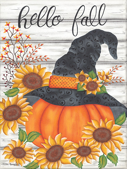 Lisa Kennedy KEN1234 - KEN1234 - Hello Fall - 12x16 Fall, Pumpkins, Witch's Hat, Still Life, Sunflowers, Hello Fall, Typography, Signs from Penny Lane