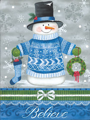 KEN1260 - Blue Sweater Snowman - 12x16