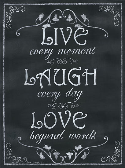 Lisa Kennedy KEN854 - Live Every Moment - Chalkboard, Signs from Penny Lane Publishing