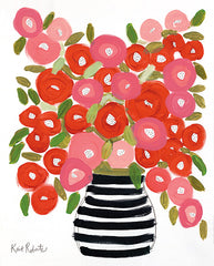 KR467 - Poppies in Strawberry and Taffy - 12x16