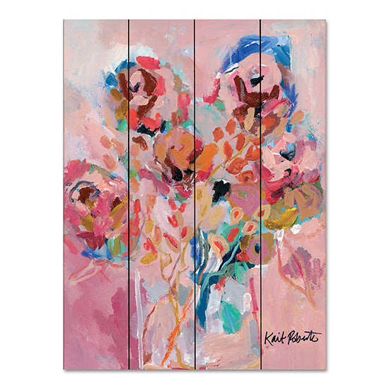 Kait Roberts KR810PAL - KR810PAL - Dream Blooms - 12x16 Abstract, Flowers, Rainbow Colors, Bouquet, Vase, Contemporary from Penny Lane
