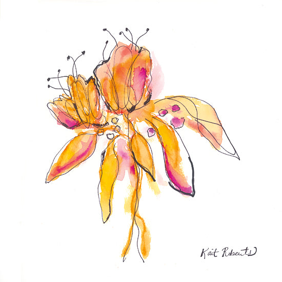 Kait Roberts KR869 - KR869 - Spicy - 12x12 Abstract, Flower, Yellow and Pink Flower, Botanical, Contemporary from Penny Lane