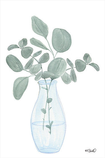 Kate Sherrill KS163 - KS163 - Fresh Air - 12x18 Plant, Leaves, Glass Vase, Greenery, Eucalyptus from Penny Lane