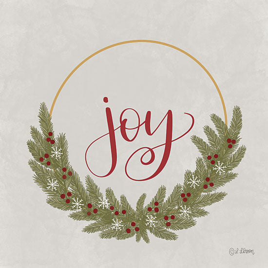 Lisa Larson LAR475 - LAR475 - Joy Wreath - 12x12 Joy Wreath, Christmas, Holidays, Joy, Berries, Pine Needles, Signs from Penny Lane