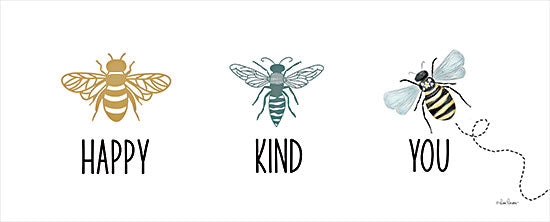 Lisa Larson LAR491 - LAR491 - Bee Happy, Bee Kind, Bee You - 20x8 Happy, Kind, You, Bees, Motivational, Insects, Signs from Penny Lane