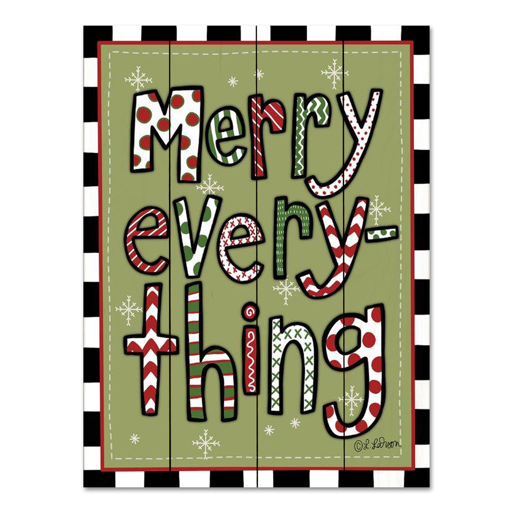 Lisa Larson LAR518PAL - LAR518PAL - Merry Everything - 12x16 Christmas, Holidays, Merry Everything, Typography, Signs, Winter, Patterns from Penny Lane