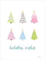 LAR563 - Holiday Wishes Pastel Christmas Trees - 12x16