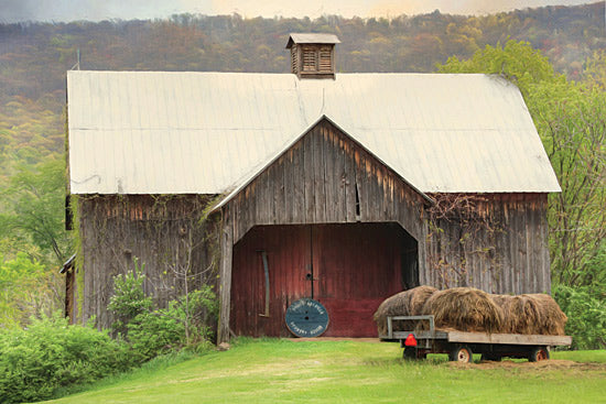 Lori Deiter LD1126 - Old Hay - Barn, Hay, Farm, Trees, Hay Wagon from Penny Lane Publishing
