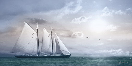 Lori Deiter LD1565 - Adventure on the Seas - 18x9 Ship, Sailing, Ocean, Birds, Sunlight, Photography from Penny Lane
