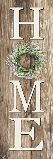 Lori Deiter LD1578 - Lavender Wreath Home - 8x24 Home, Lavender, Wreath, Wood from Penny Lane
