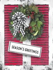 LD1870 - Christmas Shutters with Wreath I - 12x16