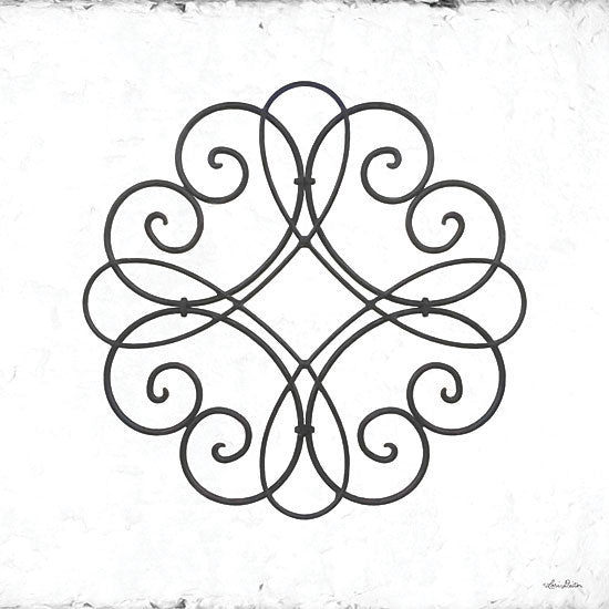 Lori Deiter LD1890 - LD1890 - Metal Art on Stucco II    - 12x12 Metal Art, Contemporary, Metal, Black & White from Penny Lane