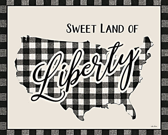 Lori Deiter LD2259 - LD2259 - Sweet Land of Liberty Plaid - 16x12 Sweet Land of Liberty, Buffalo Plaid, USA, America, Patriotic from Penny Lane