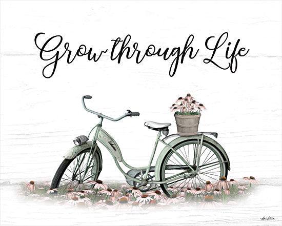Lori Deiter LD2291 - LD2291 - Grow Through Life  - 16x12 Grow Through Life, Bike, Flowers, Flower Pot, Signs from Penny Lane
