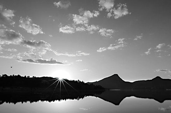Lori Deiter LD2335 - LD2335 - Estes Lake Sunrise   - 18x12 Landscape, Clouds, Mountains, Reflection, Photography, Black & White from Penny Lane