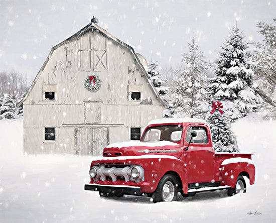 Lori Deiter LD2378 - LD2378 - Red Christmas - 16x12 Barn, Farm, Truck, Red Truck, Christmas Tree, Christmas, Holidays, Winter, Snow, Photography from Penny Lane