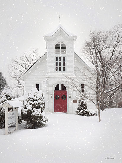 Lori Deiter LD2723 - LD2723 - Snowy Sunday - 12x18 Chruch, Chapel, Winter, Country Church, Photography, Religious from Penny Lane