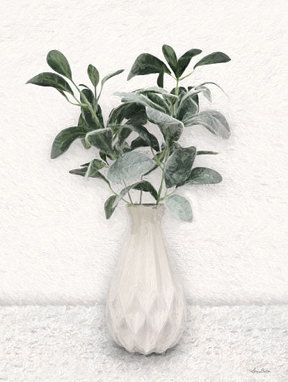 Lori Deiter LD2776 - LD2776 - White Dreams - 12x18 Greenery, Vase, Still Life, Green, White, Neutral Palette from Penny Lane