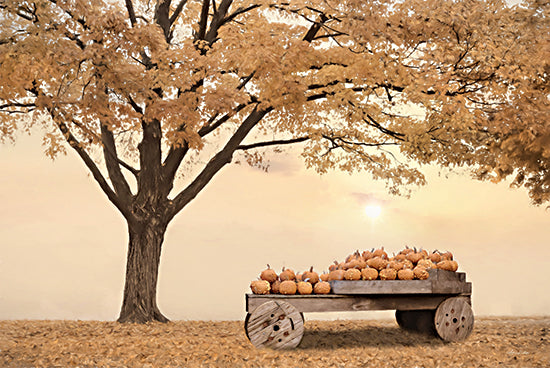 Lori Deiter LD2969 - LD2969 - Autumn Leaves and Pumpkins Please - 18x12 Fall, Autumn, Pumpkins, Wagon, Tree, Fall Leaves, Orange, Photography, Still Life from Penny Lane