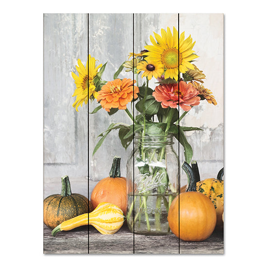 Lori Deiter LD2976PAL - LD2976PAL - Autumn Still Live - 12x16 Still Life, Fall, Autumn, Flowers, Pumpkins, Ball Jar, Gourds, Photography from Penny Lane