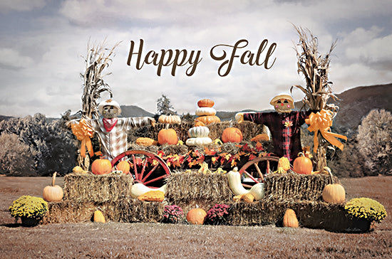 Lori Deiter LD3019 - LD3019 - Happy Fall - 18x12 Happy Fall, Fall, Autumn, Still Life, Scarecrows, Pumpkins, Haybales, Gourds, Photography from Penny Lane