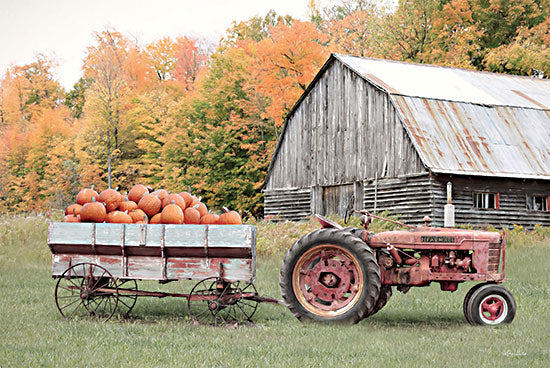 Lori Deiter LD3022 - LD3022 - The Fall Haul - 18x12 Pumpkins, Wagon, Tractor, Fall, Autumn, Barn, Farm, Trees, Landscape, Photography from Penny Lane