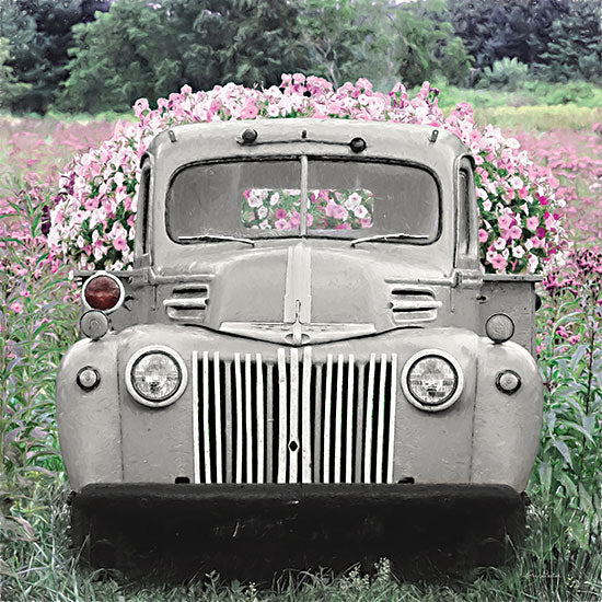 Lori Deiter LD3031 - LD3031 - Flowers for Everyone - 12x12 Truck, Flowers, Flower Truck, Vintage Truck, Photography, Pink and White Flowers from Penny Lane