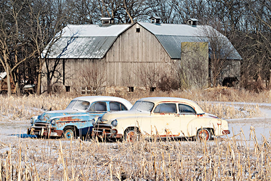 Lori Deiter LD3115 - LD3115 - Rust in Peace I - 18x12 Farm, Barn, Fields, Winter, Snow, Cars, Rusty Cars, Vintage, Landscape, Photography from Penny Lane