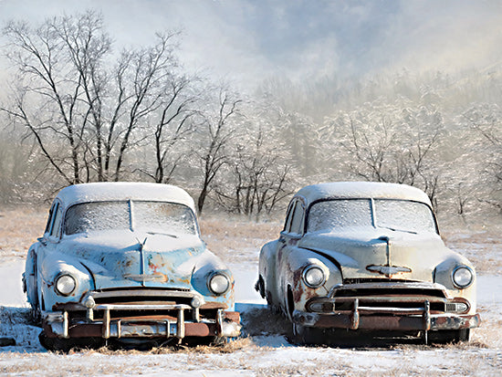 Lori Deiter LD3116 - LD3116 - Rust in Peace II - 16x12 Cars, Blue Cars, Rusty Cars, Vintage, Winter, Forest, Woods, Photography, Ice, Trees, Landscape from Penny Lane