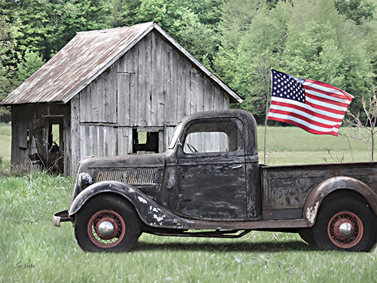 Lori Deiter LD3435 - LD3435 - American Pride - 16x12 Photography, Farm, Barn, Truck, American Flag, Patriotic, Independence Day, Trees,  Americana from Penny Lane